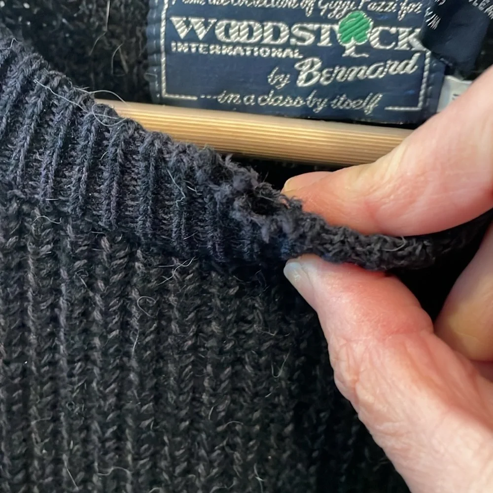 Woodstock by Bernard Vintage Wool Blend Rib Knit Sweater